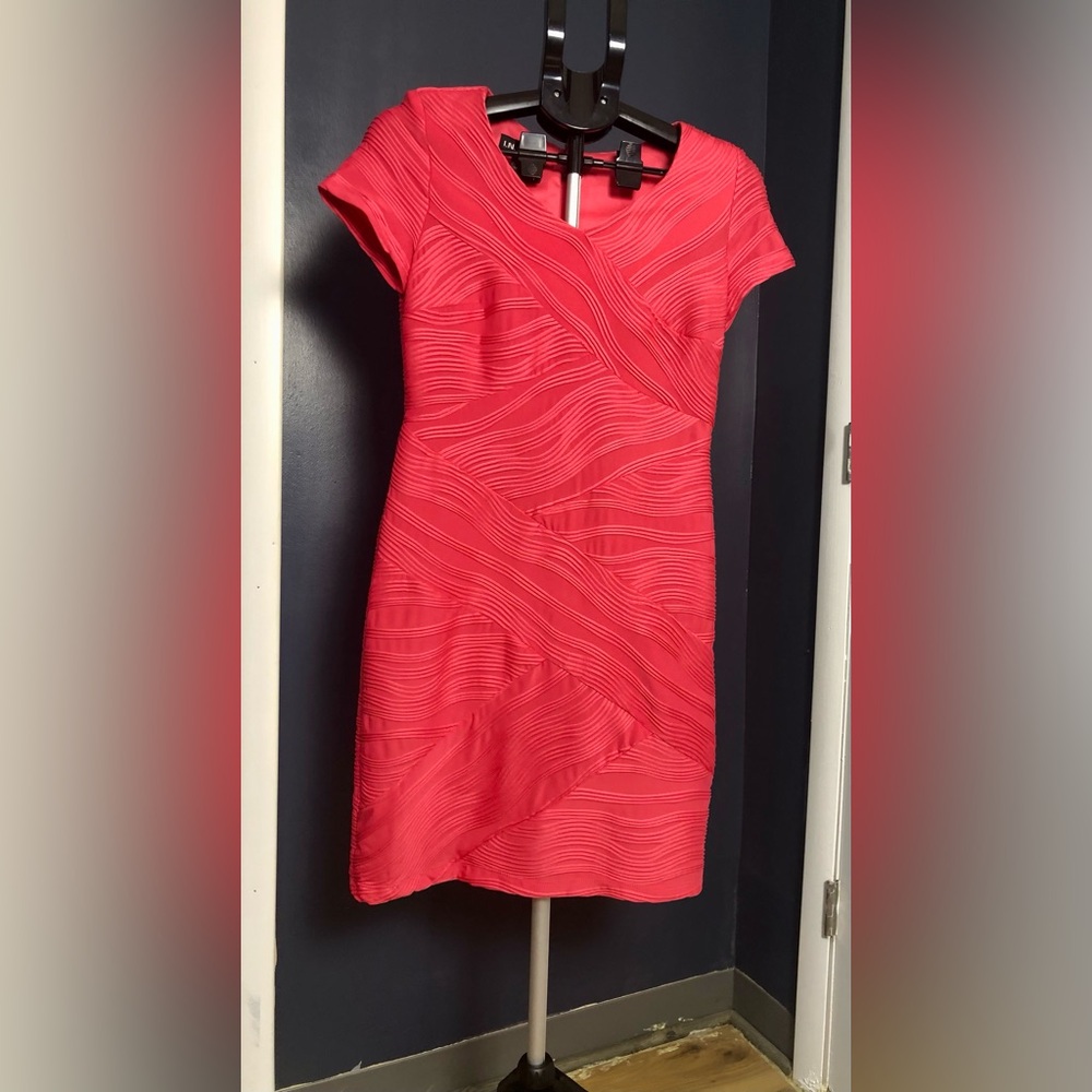 I.N. Studio Vibrant Orange A symmetrical Dress